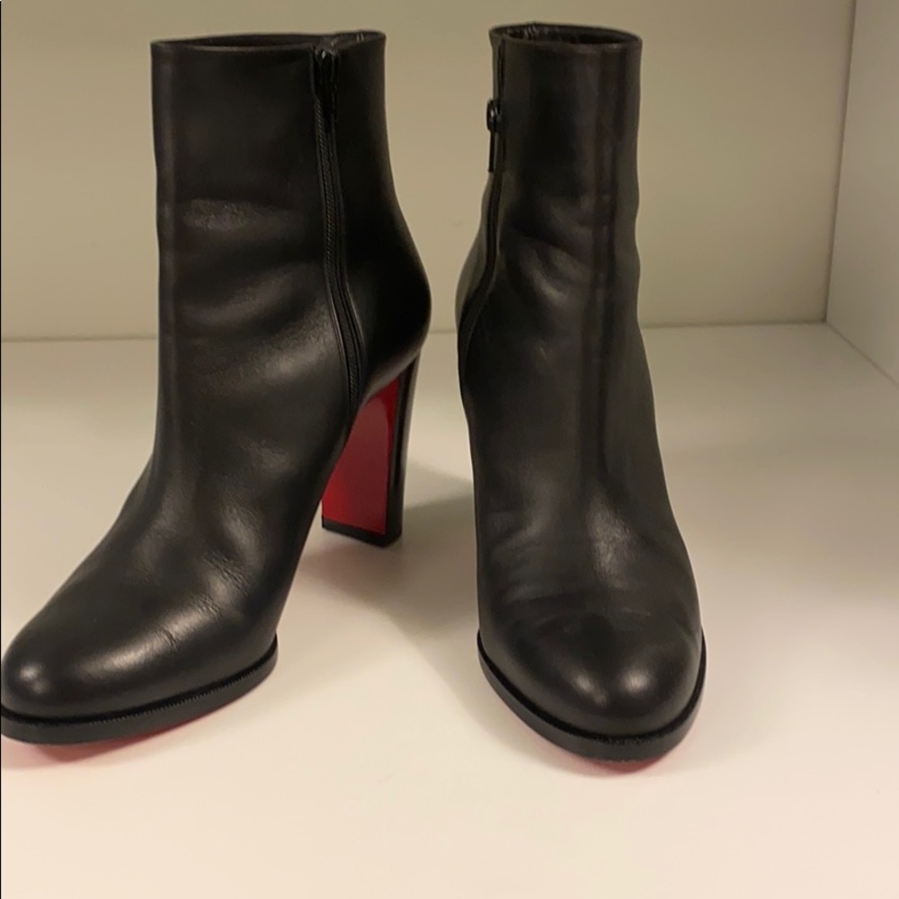 Christian Louboutin Adox Black Leather Bootie
